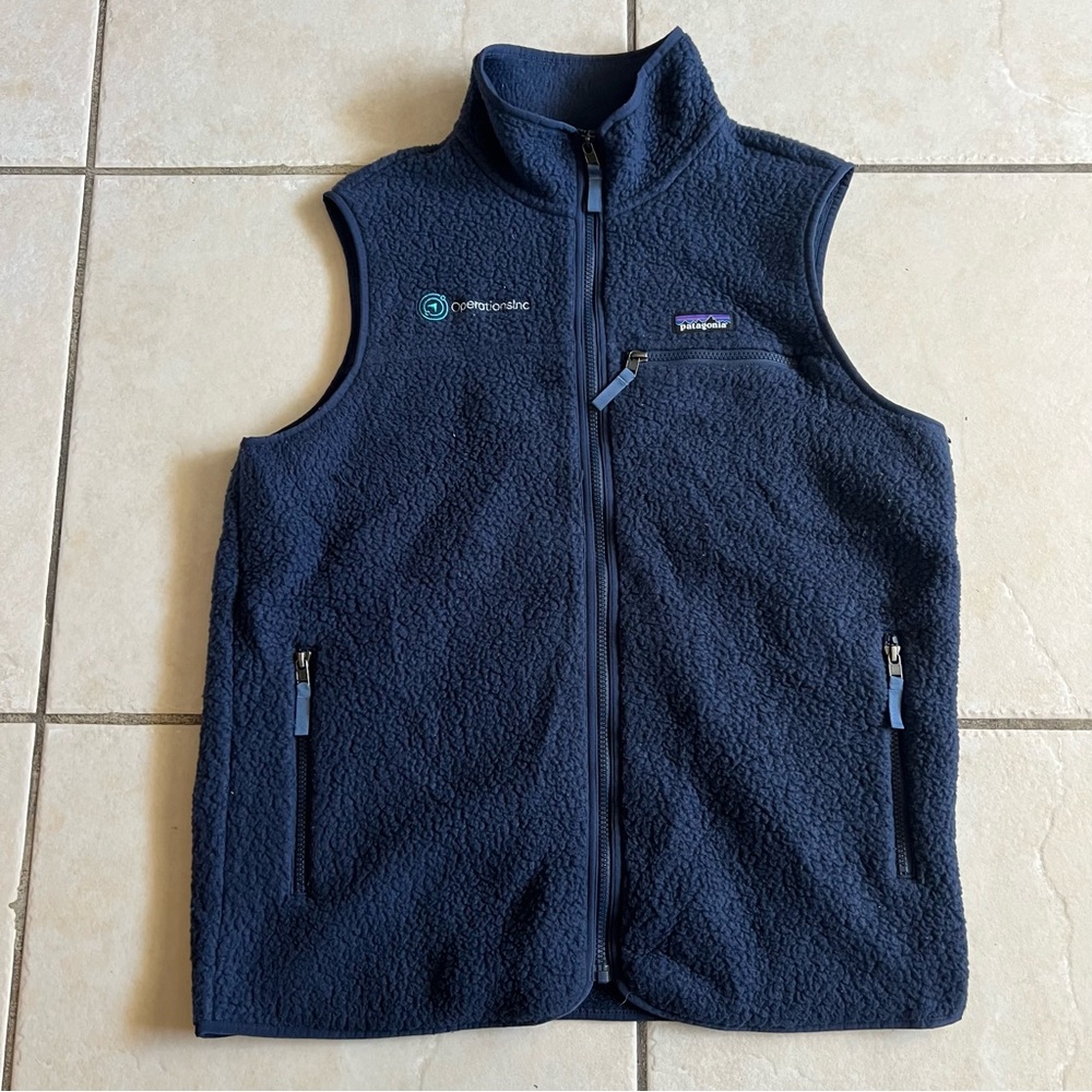Patagonia Retro-Pile Vest Full Zip Blue Women’s Size XL Warm Winter Hiking